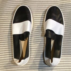 Size 9 Stuart Weitzman slip on sneakers. Genuine leather.